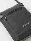 Pronta Moda Paisley Crossbody Bag, Black product photo View 05 S