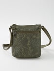 Pronta Moda Paisley Crossbody Bag, Olive product photo View 02 S