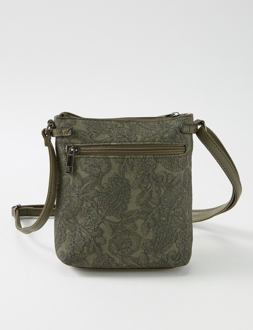 Pronta Moda Paisley Crossbody Bag, Olive product photo View 02 L