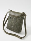 Pronta Moda Paisley Crossbody Bag, Olive product photo View 03 S