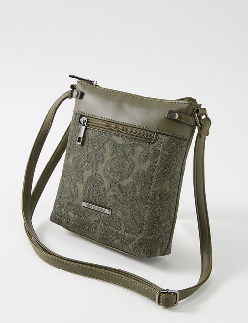 Pronta Moda Paisley Crossbody Bag, Olive product photo View 03 L
