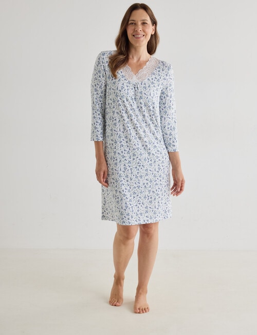 Ruby & Bloom Soft Touch Nightie, Ditsy Print, 10-26 product photo View 03 L