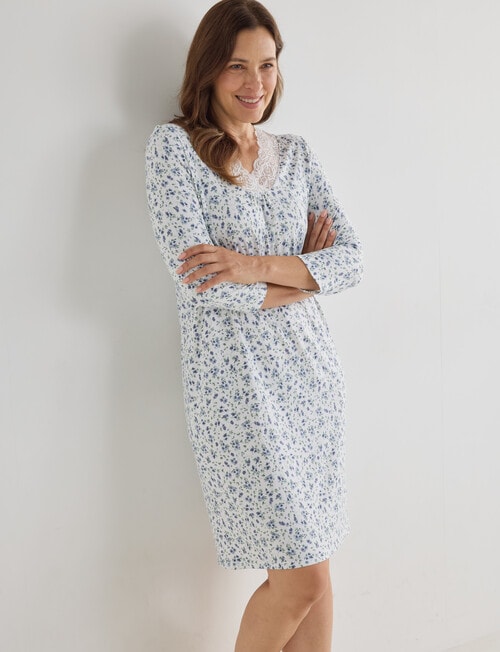 Ruby & Bloom Soft Touch Nightie, Ditsy Print, 10-26 product photo View 04 L