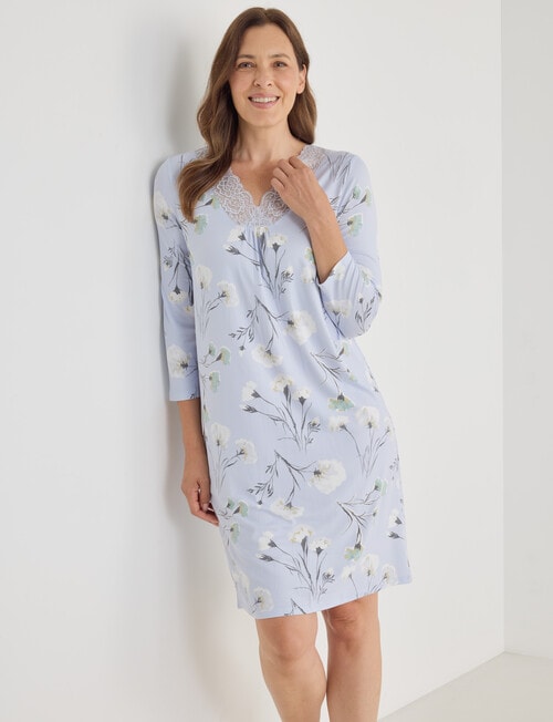 Ruby & Bloom Soft Touch Nightie, Blue Tulip product photo