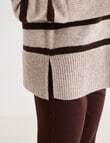 Zest Wool Blend Funnel Neck Sweater, Chocolate Stripe product photo View 05 S