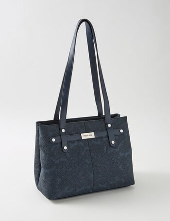 Pronta Moda Paisley Shopper Bag, Navy product photo