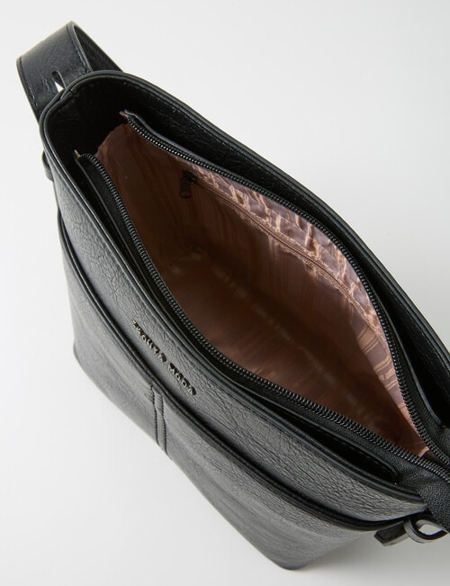 Pronta Moda Saddle Stitch Bucket Bag, Black product photo View 05 L