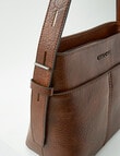 Pronta Moda Saddle Stitch Bucket Bag, Tan product photo View 02 S