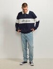 AIR SPACE Contract Panel Rugby Shirt, Navy product photo