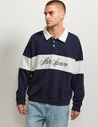AIR SPACE Contract Panel Rugby Shirt, Navy product photo View 02 S