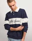 AIR SPACE Contract Panel Rugby Shirt, Navy product photo View 05 S