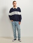AIR SPACE Contract Panel Rugby Shirt, Navy product photo View 06 S