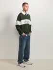 AIR SPACE Contract Panel Rugby Shirt, Green product photo