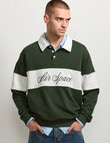 AIR SPACE Contract Panel Rugby Shirt, Green product photo View 02 S