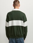 AIR SPACE Contract Panel Rugby Shirt, Green product photo View 03 S