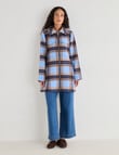 Zest Detachable Hood Coat, Blue Check product photo View 10 S
