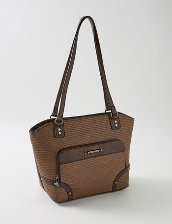 Pronta Moda Seagrass Tote Bag, Brown product photo