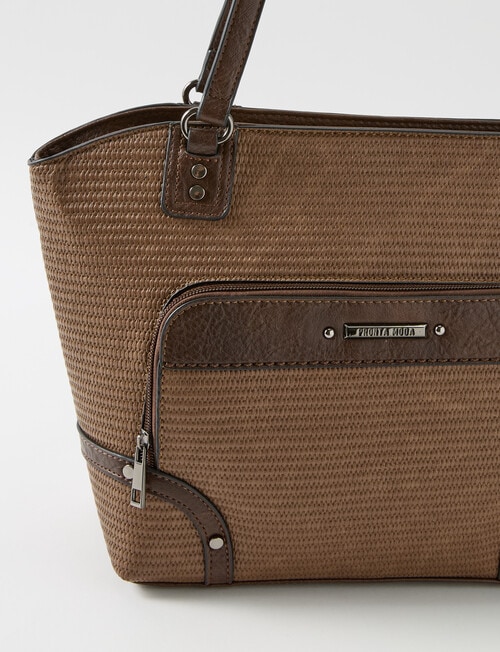 Pronta Moda Seagrass Tote Bag, Brown product photo View 03 L
