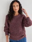 Zest Cotton Multi Yarn Sweater, Red product photo