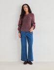 Zest Cotton Multi Yarn Sweater, Red product photo View 03 S