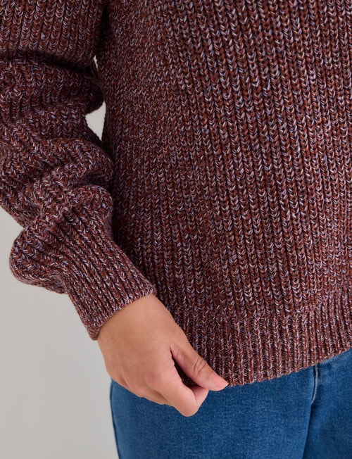 Zest Cotton Multi Yarn Sweater, Red product photo View 05 L