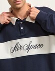 AIR SPACE Contract Panel Rugby Shirt, Navy product photo View 04 S
