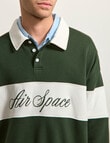 AIR SPACE Contract Panel Rugby Shirt, Green product photo View 04 S