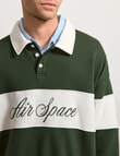 AIR SPACE Contract Panel Rugby Shirt, Green product photo View 04 S