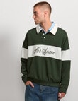 AIR SPACE Contract Panel Rugby Shirt, Green product photo View 05 S