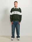 AIR SPACE Contract Panel Rugby Shirt, Green product photo View 06 S