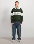 AIR SPACE Contract Panel Rugby Shirt, Green product photo View 06 S