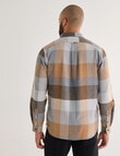 Gasoline Check Long Sleeve Shirt, Brown product photo View 02 S