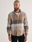 Gasoline Check Long Sleeve Shirt, Brown product photo View 06 S