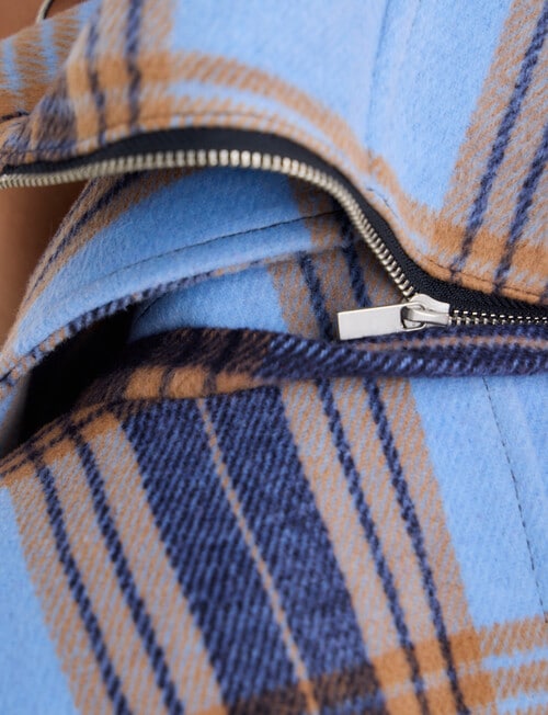 Zest Detachable Hood Coat, Blue Check product photo View 08 L