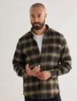 Gasoline Check Long Sleeve Shirt, Green product photo