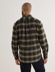 Gasoline Check Long Sleeve Shirt, Green product photo View 02 S