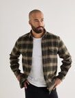Gasoline Check Long Sleeve Shirt, Green product photo View 06 S