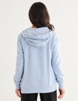 Zip Through Hoodie with Pockets, Aqua product photo View 02 S
