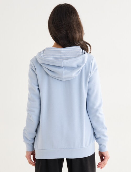 Zip Through Hoodie with Pockets, Aqua product photo View 02 L