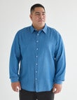 Gasoline King Size Denim Shirt, Light Indigo product photo