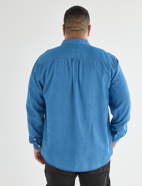 Gasoline King Size Denim Shirt, Light Indigo product photo View 02 L