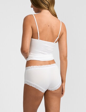 Jockey Parisienne Smooth Boyleg Brief, White product photo