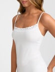 Jockey Parisienne Smooth Cami Bodysuit, White product photo View 04 S