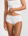 Jockey Parisienne Smooth Boyleg Brief, White product photo View 03 S