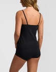 Jockey Parisienne Cotton Cami Bodysuit, Black product photo View 04 S