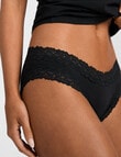 Jockey Parisienne Cotton Bikini Brief, Black product photo View 03 S