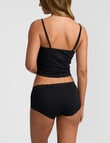 Jockey Parisienne Cotton Boyleg Brief, Black product photo View 04 S