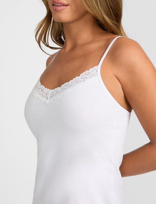 Jockey Parisienne Cotton Cami Bodysuit, White product photo View 07 L