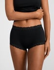 Jockey Parisienne Cotton Full Brief, Black product photo View 02 S