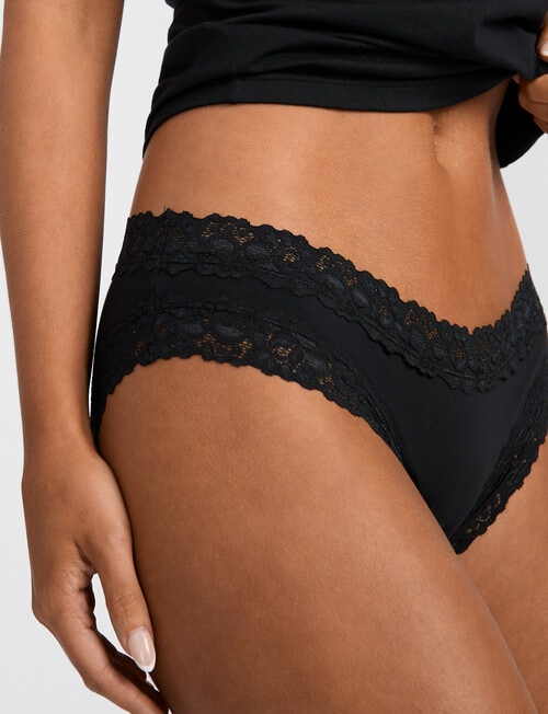 Jockey Parisienne Cotton Bikini Brief, Black product photo View 03 L